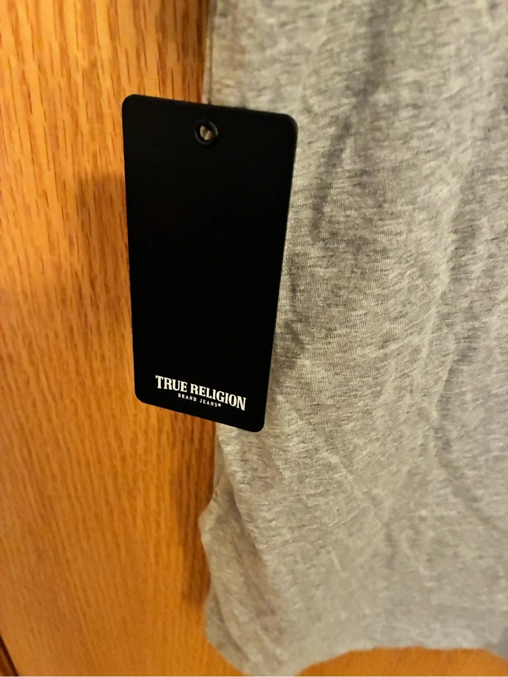 True Religion Gray Short-Sleeve Logo Graphic Tee